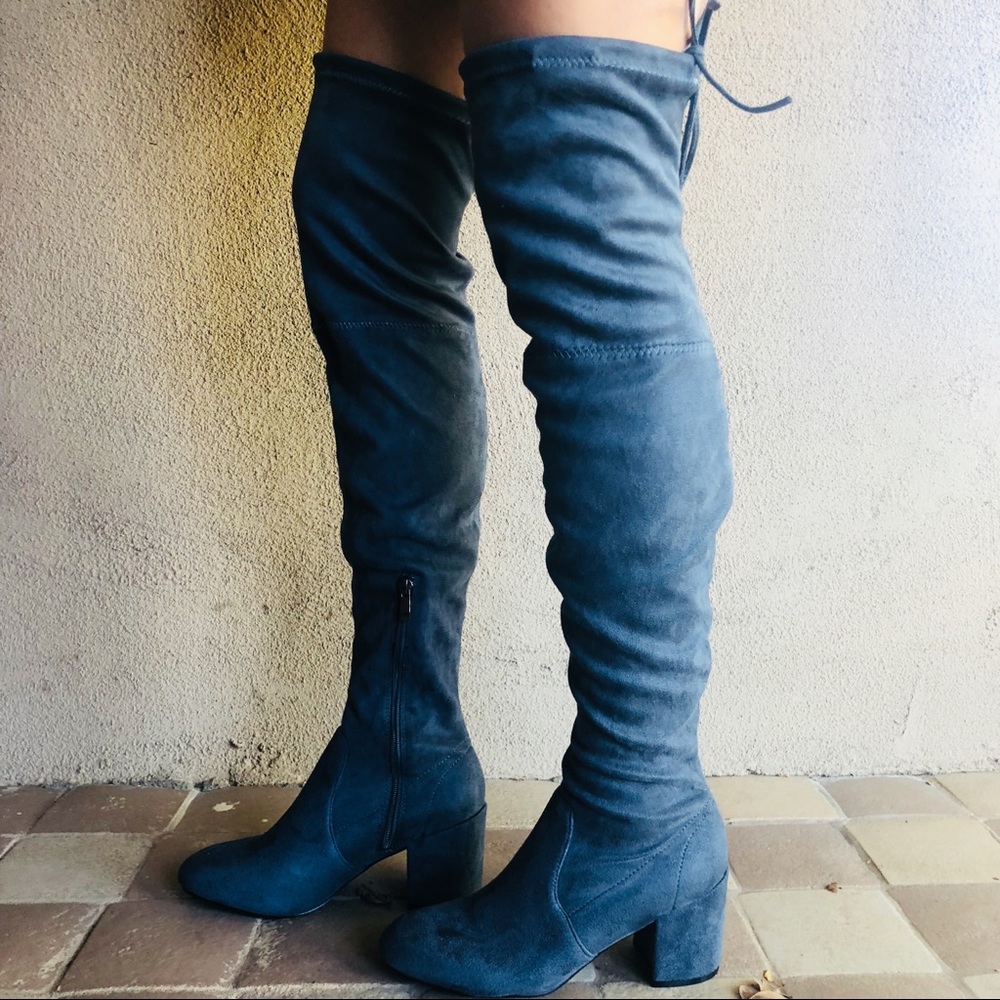 NEW blue over the knee boots